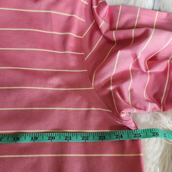 Peter Millar Summer Comfort Polo Shirt Mens XL Pink Striped Performance Golf - Picture 4 of 10
